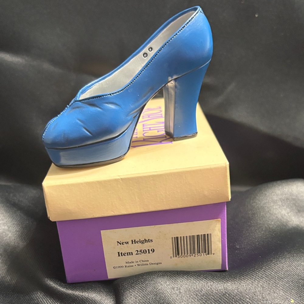 Just The Right Shoe Blue Heels - Picture 2 of 5